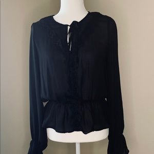 Black long sleeve blouse